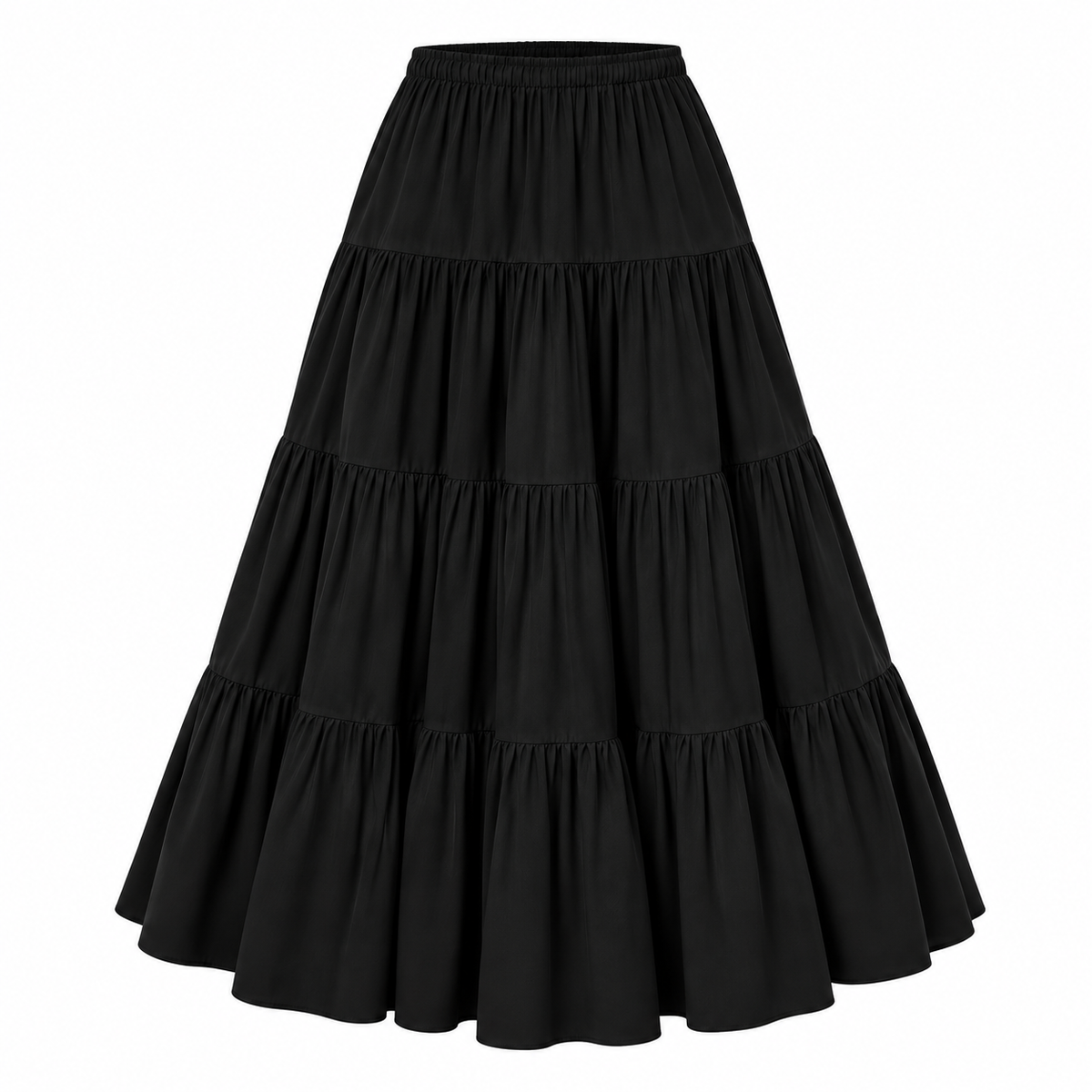Black Tiered Skirt