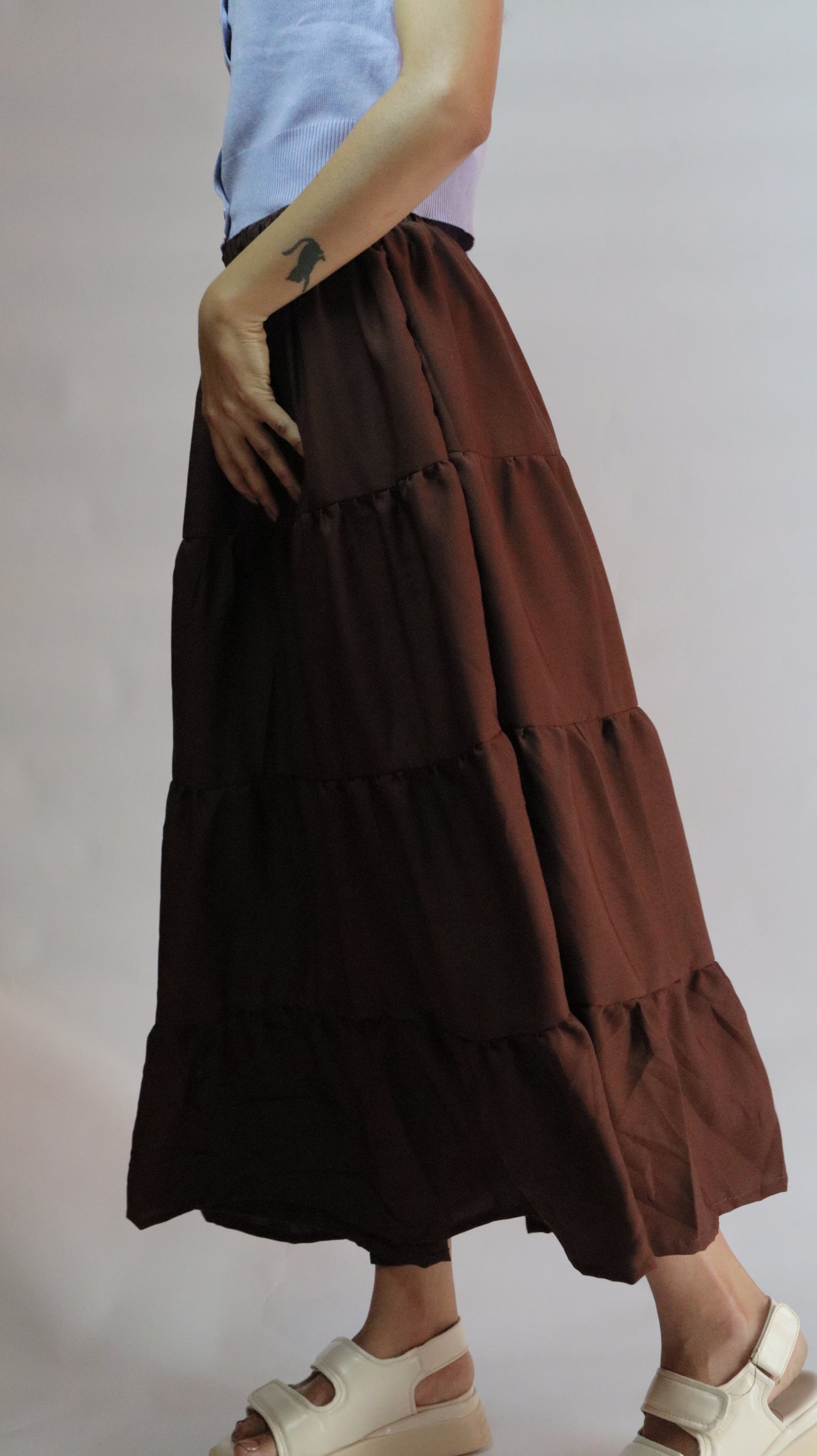 Tiered Midi Skirt