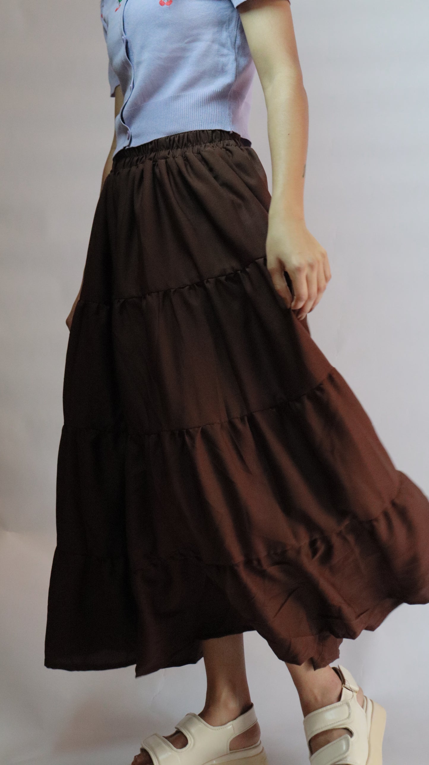 Tiered Midi Skirt