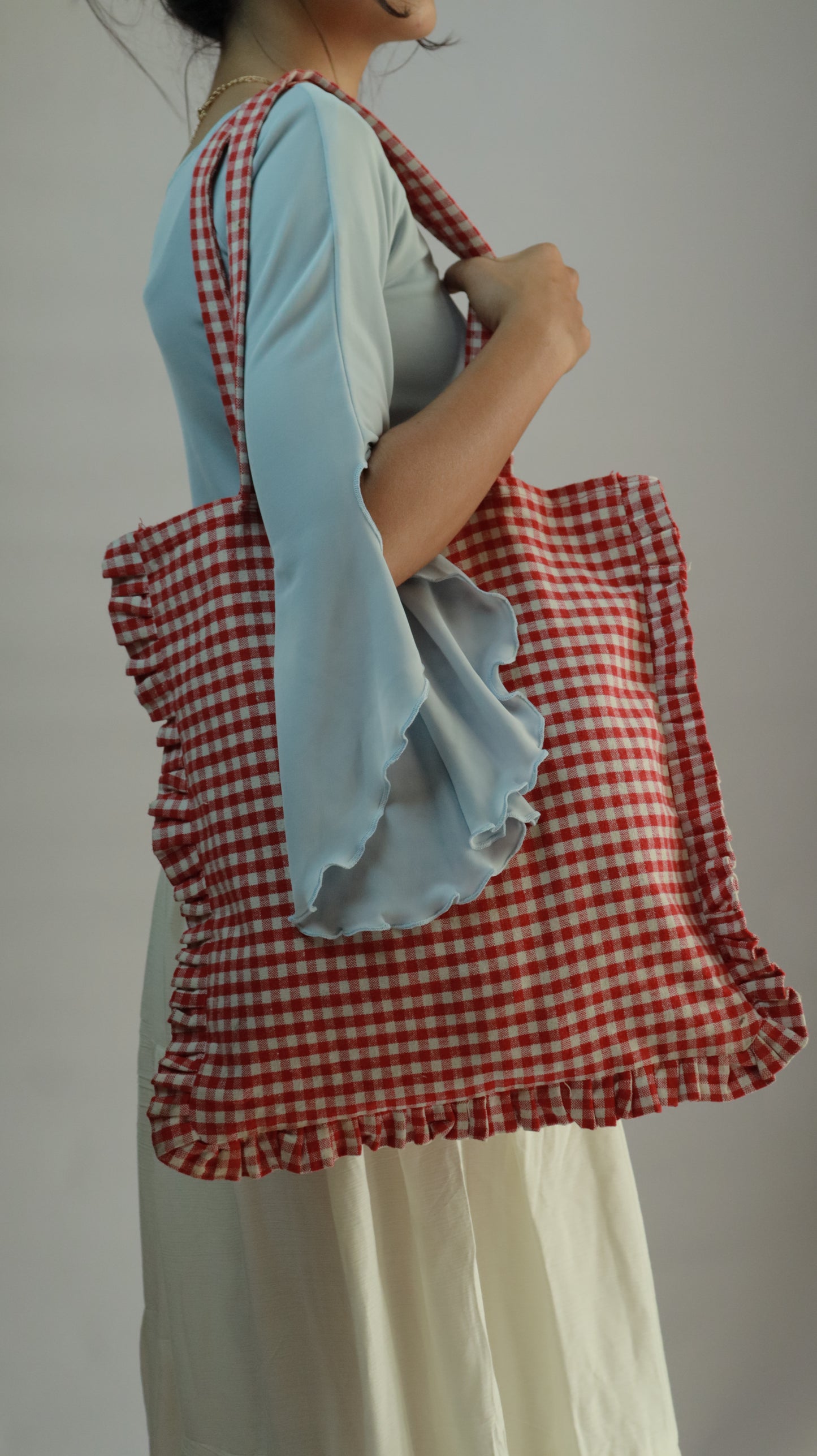 Gingham Ruffle Bag