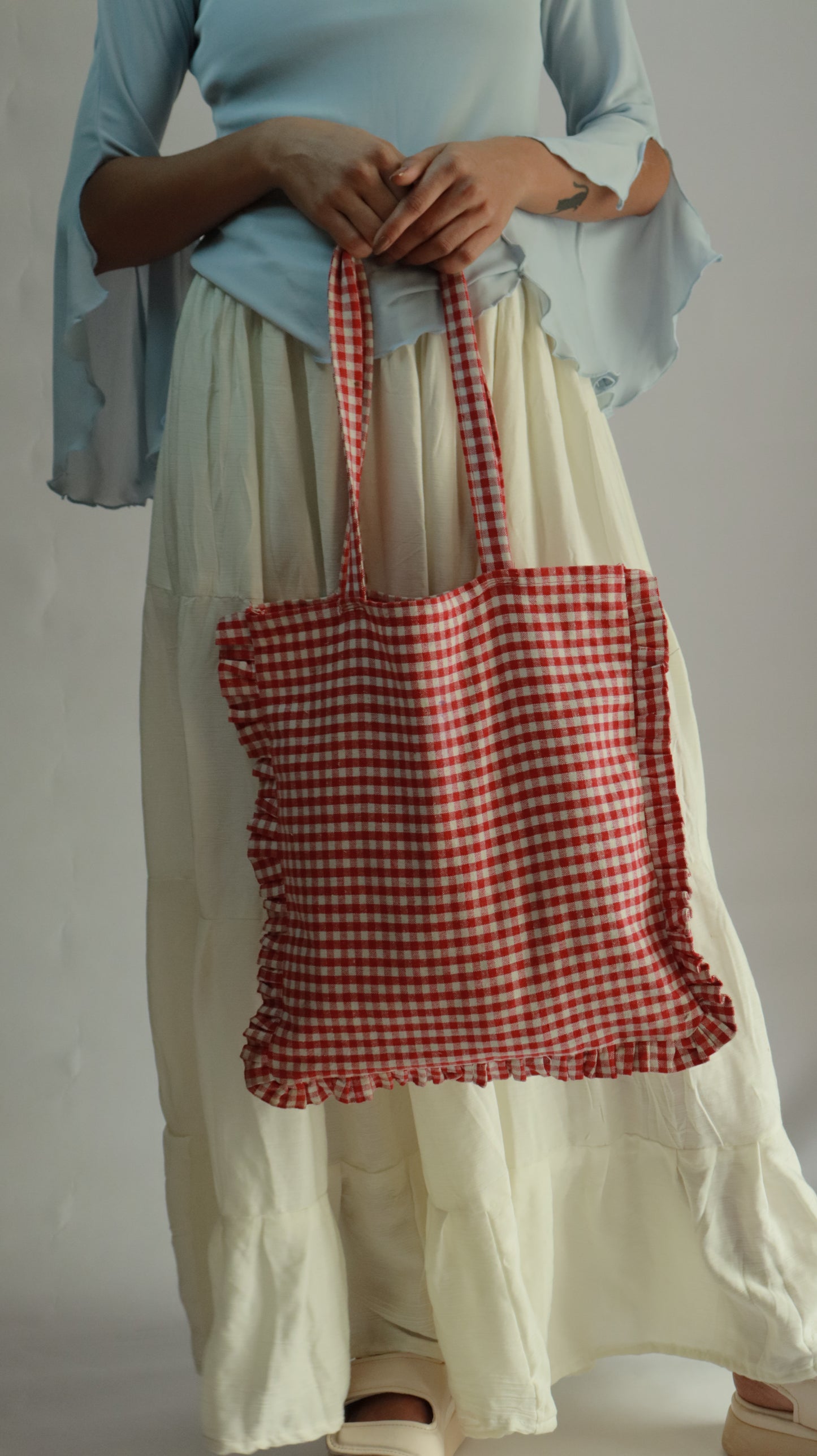 Gingham Ruffle Bag