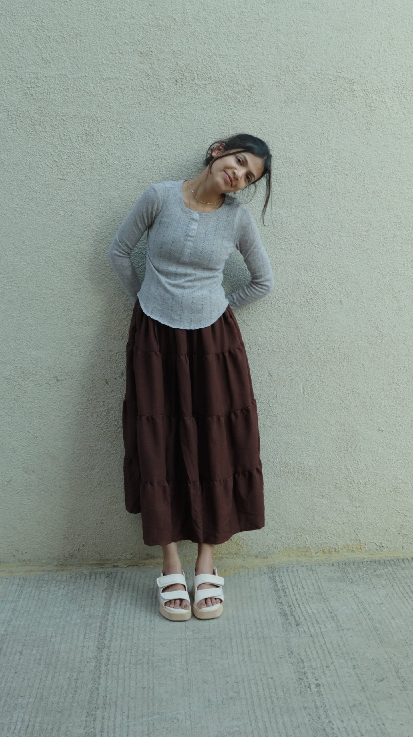 Tiered Midi Skirt